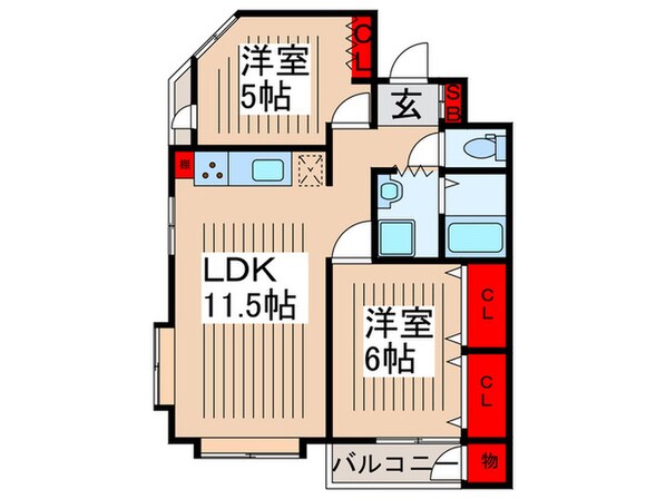 コーポマルエの物件間取画像